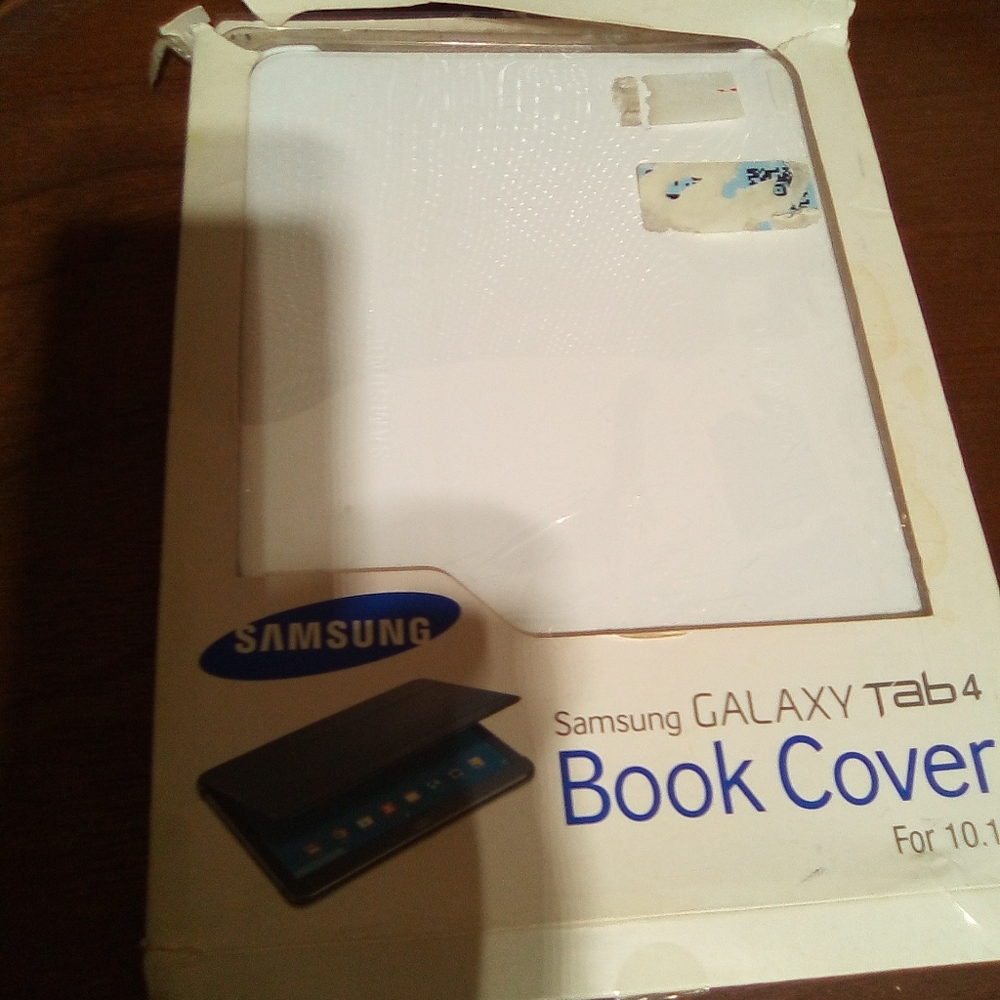 Samsung Galaxy tab 4. 10.1 o e m hite book cover new with box damage long time s